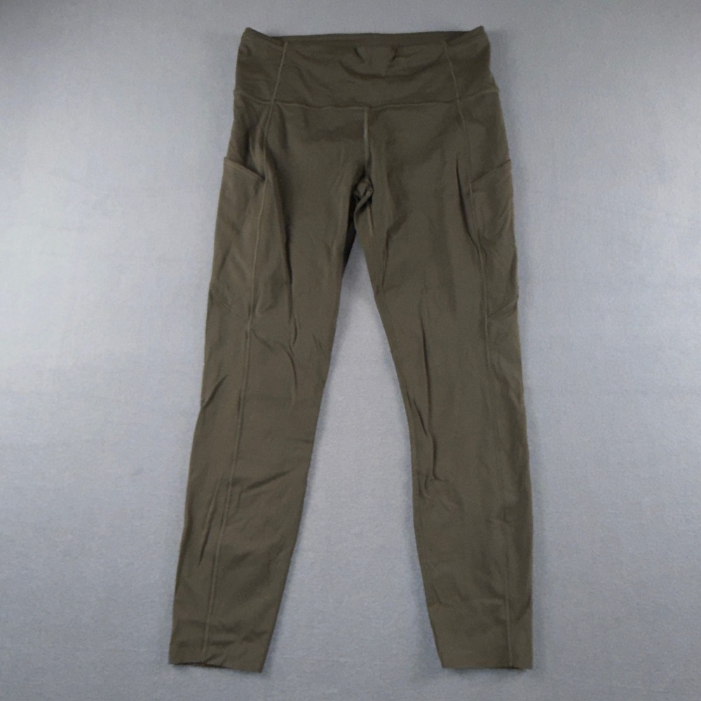 Lululemon Fast and Free Tight II 25 Nulux Dark Olive Green Leggings Size 10